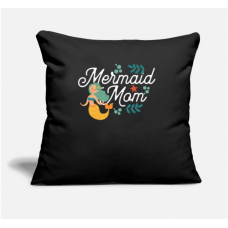 Mermaid Mom Mermom Mother Mommy Party Birthday Black Pillow